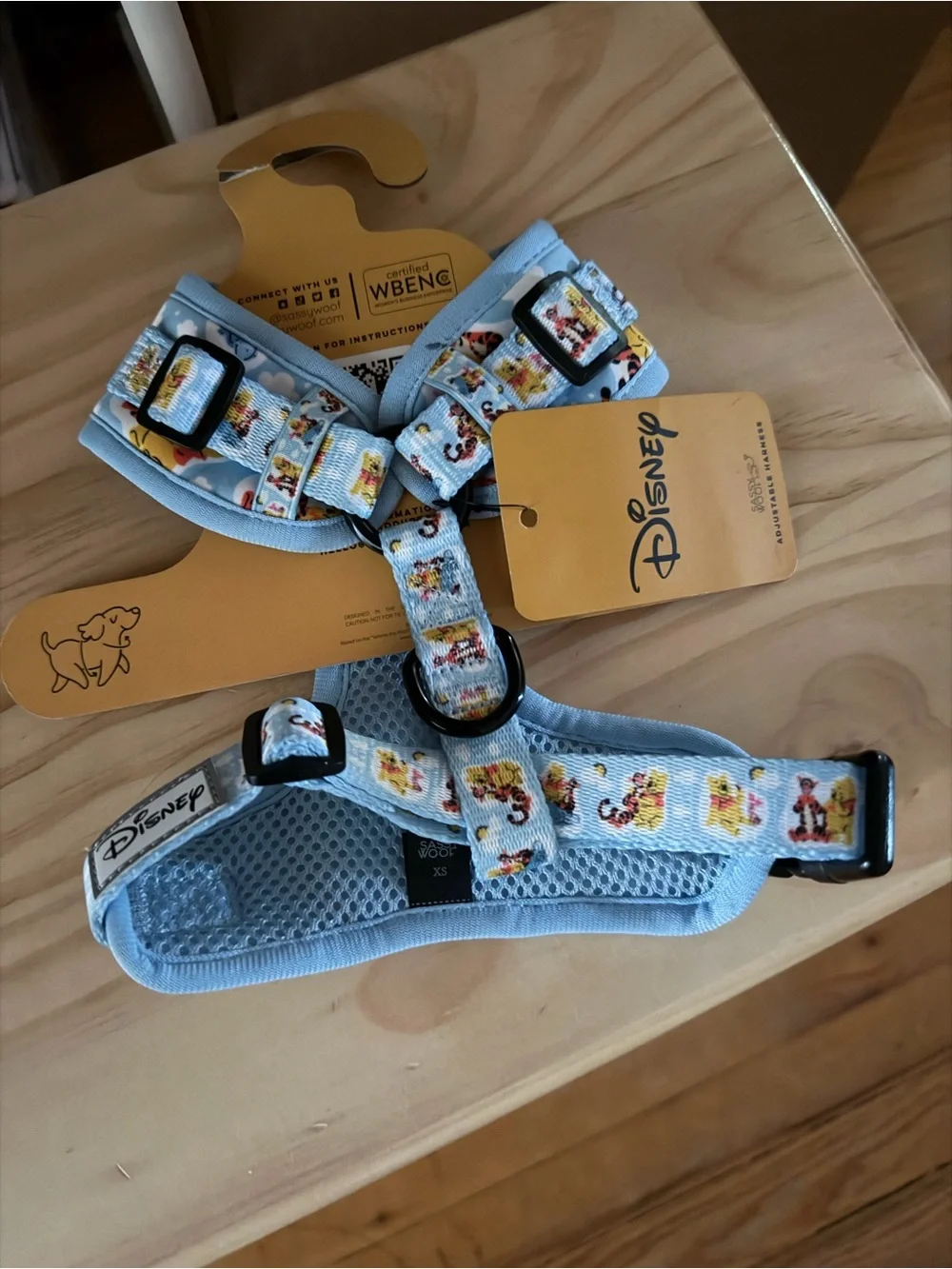 Sassy Woof Disney Winnie Pooh & Tigger Adjustable Dog Harness XS NWT